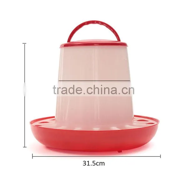 Best Promotion Red+White 6kg Chicken Chicks Hen Feeder And 6 Liter Poultry Drinker Waterer Plastic photo-4