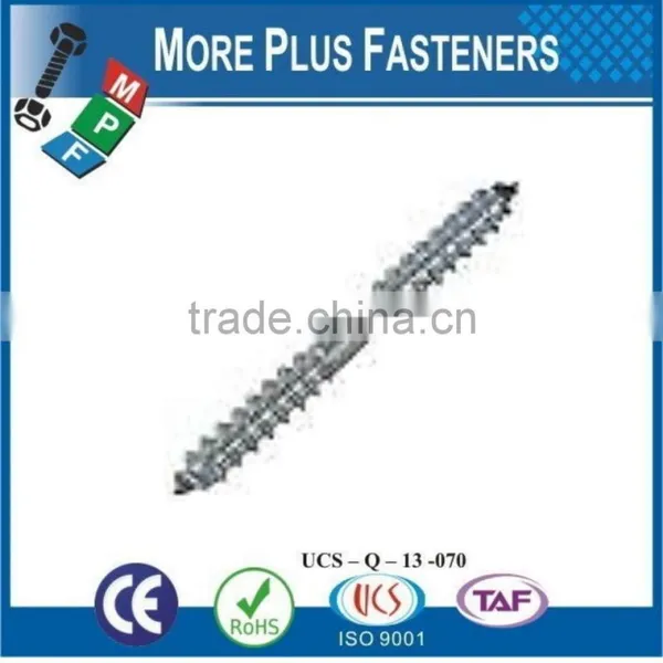 Made in Taiwan Metric Steel Zinc Steel Stainless Steel Wood to Wood Dowel Screw photo-3