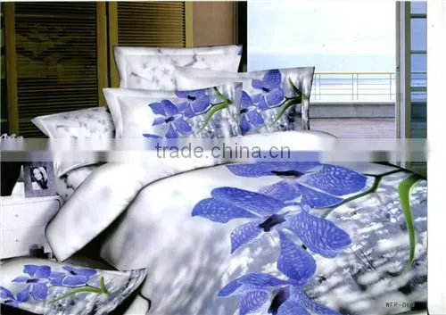 Luxury 100% Polyester 3D Reactive Printed Home Bedding Set photo-3