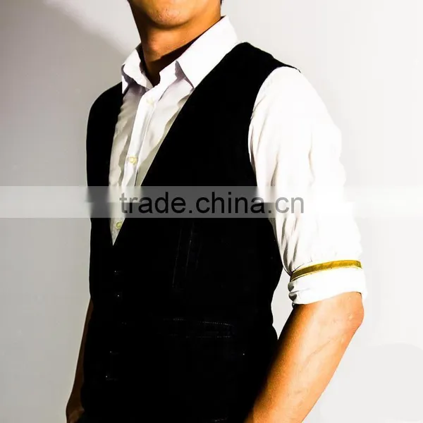 2 Pairs Metal Sleeve Holders Garters Silver,Gold & Black Elasticated Armbands Shirt Arm Bands photo-2