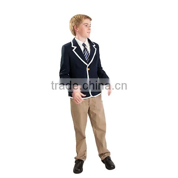 Custom 100%Polyester School Uniforms Navy Blazers photo-5