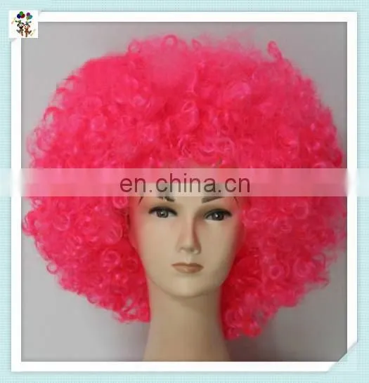 Cheap Colors Synthetic Party Sports Fan Big Curly Afro Wigs HPC-0014 photo-5