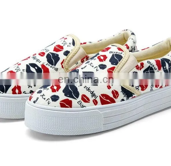 Wholesale Leisure Shoes Canvas High Heel Sneakers photo-2