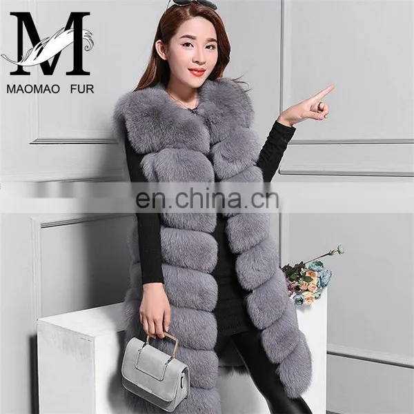 China Supplier Winter Fashion Women Fox Vest Genuine Natural Italian Fur Vest photo-4