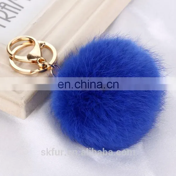 High Quality Colorful Rabbit Fur Keychain photo-2
