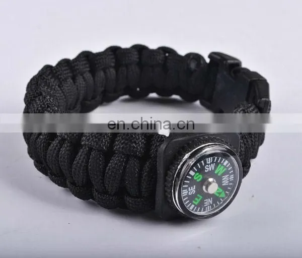 2013 Adjustable Braid Hiking Survival Bracelet With Strong Shackle