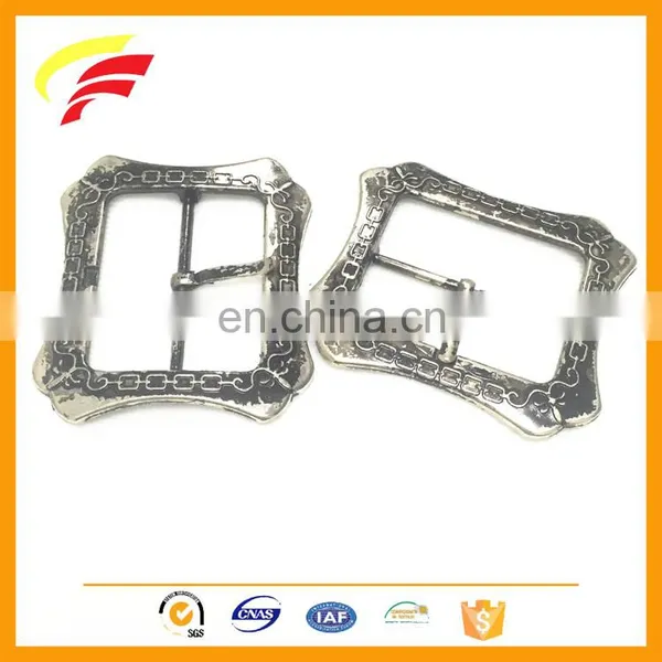 Metal Vintage Square Shape Pin Buckle Antique Style Tri-glide H Belt Buckle photo-4