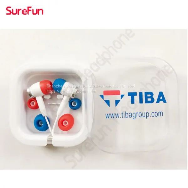 Free Samples Earphones,custom in Ear Earphone Earbuds Travel Case With Clear Lid for Gift