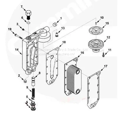 Komatsu Lubricating Oil Cooler Cover 3931077 6742-01-5041 photo-2