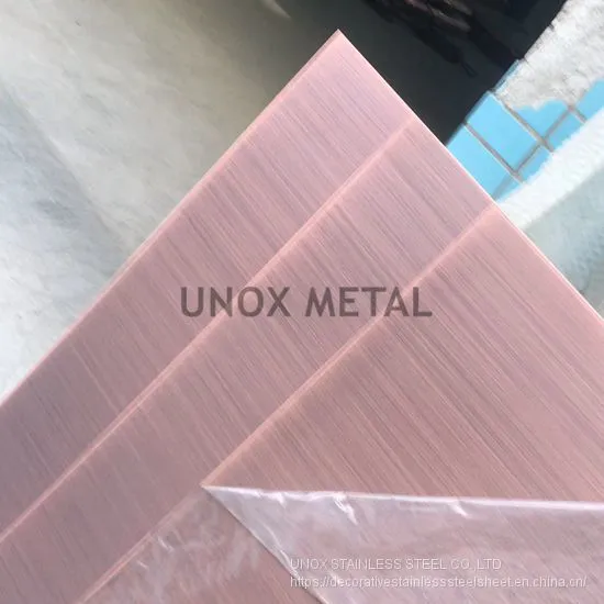 304L Antique Copper Hairline Stainless Steel Plate-MT-02 Metal Sheet Profile Trim Edge Fabrication photo-2