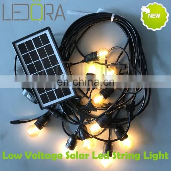 Waterproof Outdoor Christmas Light String, E26 E27 Black Solar Outdoor String Lights photo-3