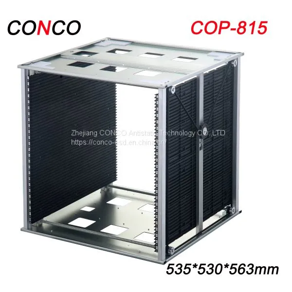 SMT ESD Plastic Pcb Magazine Rack,Antistatic Pcb Storage Rack Manufacturers 355*320*563 photo-5