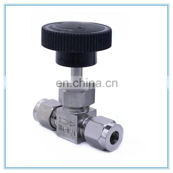 Adjustable Needle Valve OD 3 4 6 8 10 12 14mm 1/8" 1/4" 3/8" 1/2" Compression Double Ferrule Tube Stainless Steel 304 photo-4