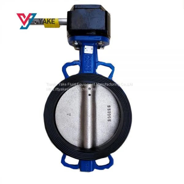 Ductile Iron Wafer Handle Butterfly Valve With Worm Gear photo-4