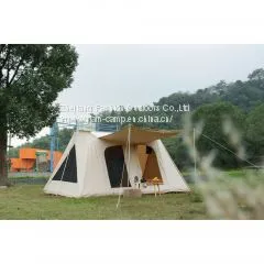 Cotton Spring-bar Guard Tent Cotton Canvas Tent Hotel Tent One Pole Tent Supplier