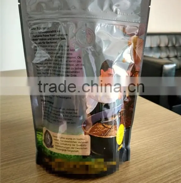 Laminated Plastic Custom Printed Metalized Stand up Coffee Pouch With Zipper photo-2