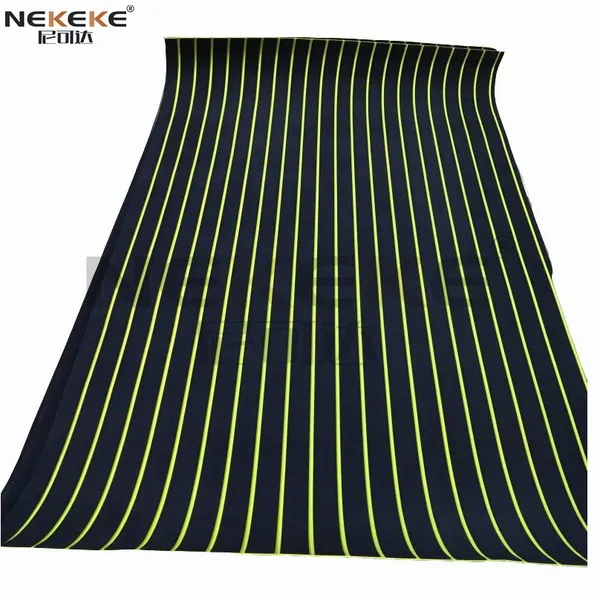 NEKEKE Black + Yellow Stripe EVA Foam Sheet Deck Pad Cheap Outdoor Decking photo-4