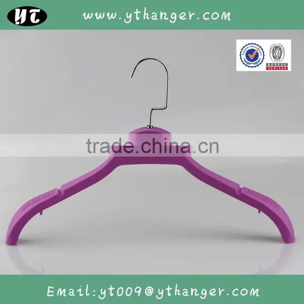 HA6970 Fashionable Purple Rubber Coating Custom Branded Coat Hanger Supplier's Choice photo-2