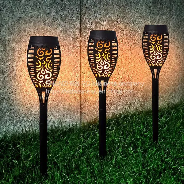 12 LED MINI Torch Lights Flame Effect Light Realistic Dancing Flames Lamp Solar Torch Light With Flickering Flame photo-3