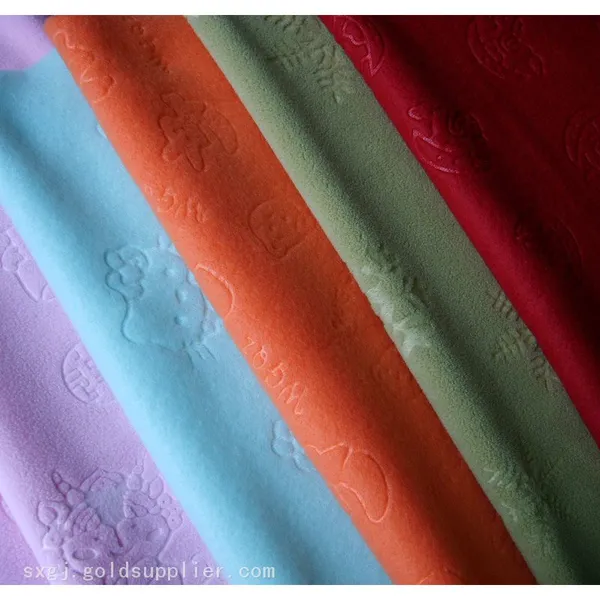 Embossed Polar Fleece Fabric 3D - Heat Press Custom Textured Fleece - DTY144F 150-280 GSM photo-2