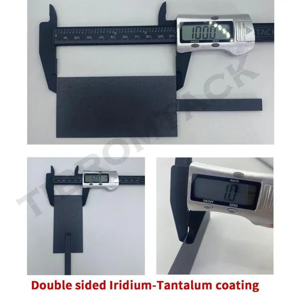 MMO Titanium Anode Electrode With Iridium Tantalum Coating – 100 * 50mm for Electrolysis, Electroplating, Water Treatment photo-2