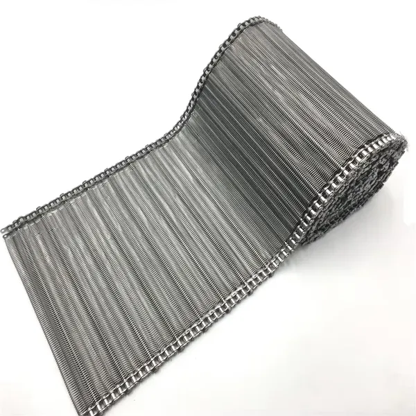 High Temperature Resistant Stainless Steel Wire Mesh Chain Conveyor Belt for Instant Noodles Transportation