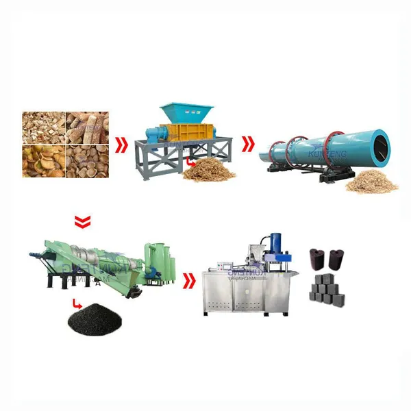 Ecological Coal Making Machine Automatic Charcoal Cube Briquette Making Machine EPC
