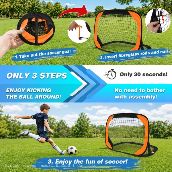 Kids Soccer Goals for Backyard Set, Portable Soccer Goal Nets, Pop Up Mini Toddler Soccer Net ,Outdoor Games Gifts for Kids photo-4
