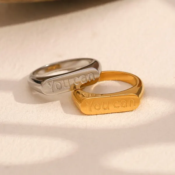 Laser Engraved Stainless Steel Ring 0.5mm Depth Matte Mirror Finish OEM Customizable photo-2