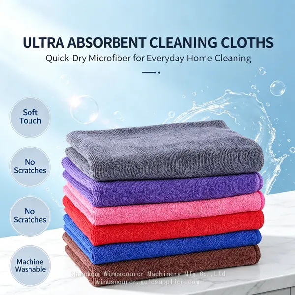 Ready To Ship Microfiber Cleaning Cloths Bulk Pack, Assorted Multi‑Color Super Absorbent Non‑Scratch Household Rags