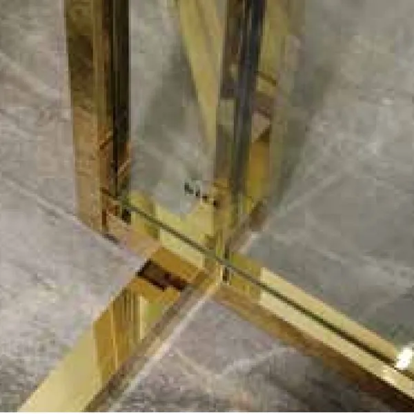 Sunfree TA909 Diamond Shape Sliding Shower Enclosure Luxury Gold Aluminum Frame Tempered Glass Shower Screen For Corner Luxury Bathroom photo-2