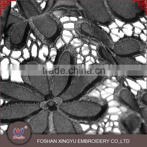 Economical Custom Design Wholesale Qmilch Embroidery White Lace Fabric Tops for Women photo-4