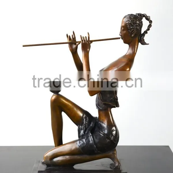 Bronze Statue Of Abstract Figure Women Elaborate Sculpture Home Decor Interior Decorating photo-3