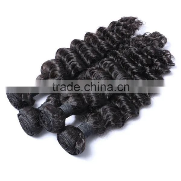 8A Natural Black 100% Virgin Deep Wave Malaysian Hair Bundles Supplier's Choice photo-4