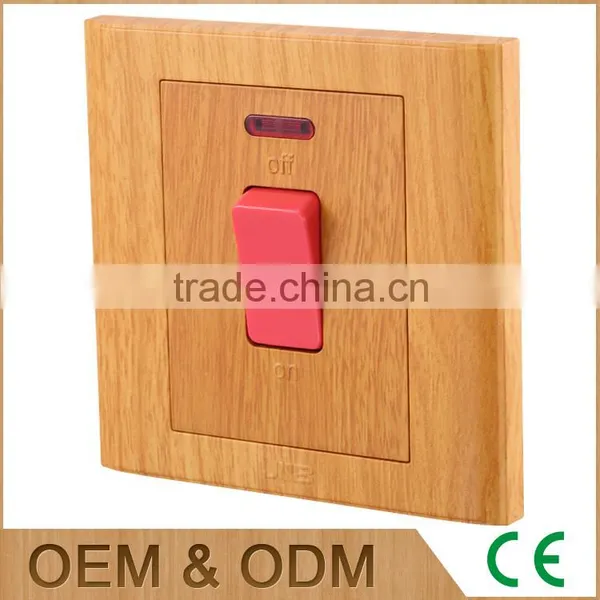 Yellow Wood 20a Switch Socket Outlet , 20a Isolator Switch, Led Light Wall Switch photo-2