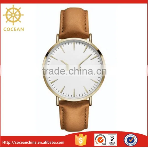 Simple Design Unisex Japan Movement Quartz Stainless Steel Back Watch