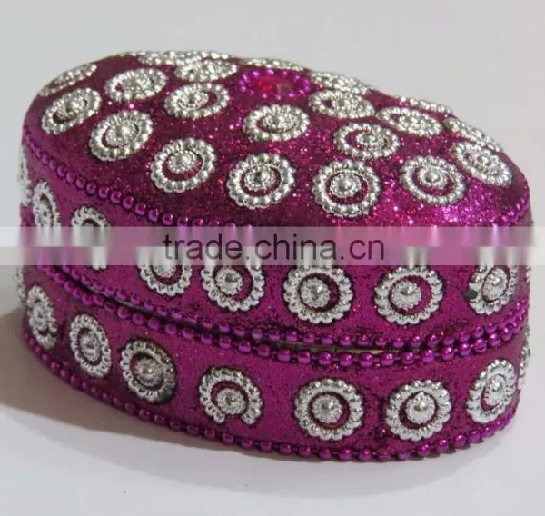 Handcrafted Trinket Oval Box Antique Jewelry photo-2
