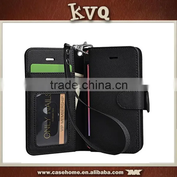 New Arrival Flip Leather Cover Wallet Case for Iphone6 Plus/6s Plus With Kickstand and Strap photo-3