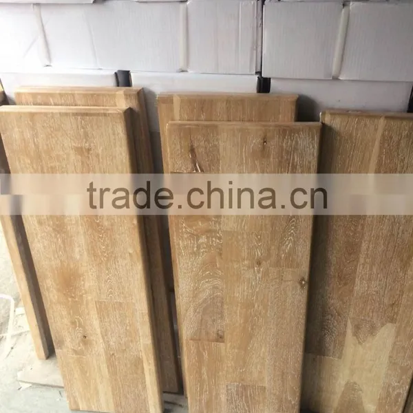 Brushed White Oak Stair Treads