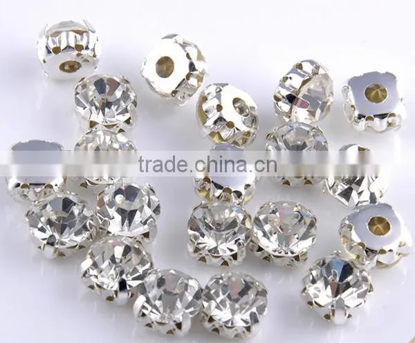 Sedex Audited Factory 2 Pillar Metal Sew-on Rhinestone Beads With Catcher photo-4