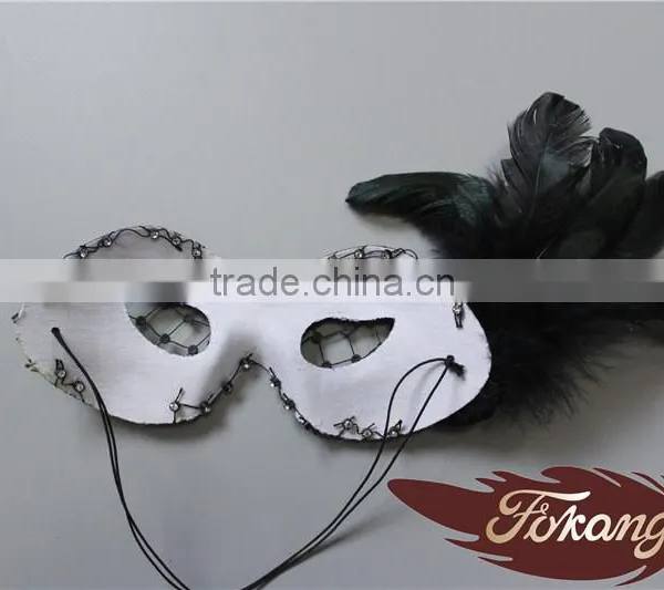 Halloween Accessories Cock Feather Mask photo-6