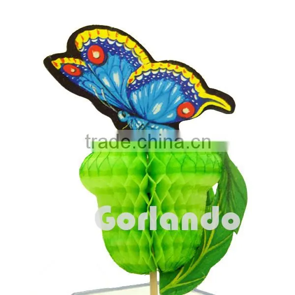 100mm Honeycomb Peacock Design Party Cocktail Decorative Pick for Food photo-4
