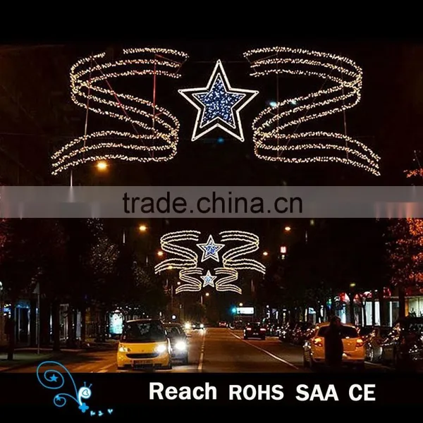 led street decor arch motif light outdoor christmas decoration waterproof lights S shape and stars lights holiday decor