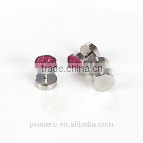 Punk With Circular Needle Dumbbell Mens Tanishq Diamond Earrings photo-5
