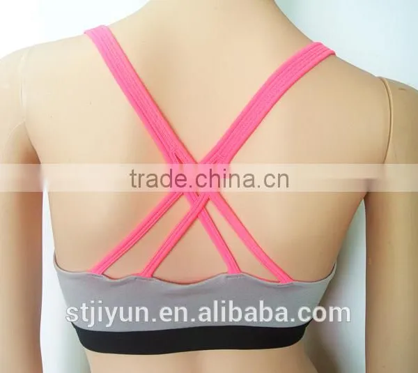 Shantou Wholesale Underwear Factory Women Plain Custom Blank Sports Bra photo-2