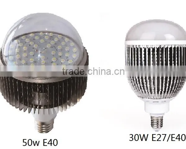 high powerful E40 50w 120V AC led globe bulbs