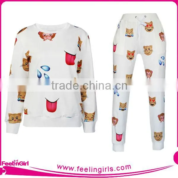 Good Quality & Reasonable Price Emoji Digital White Print Hoody photo-3