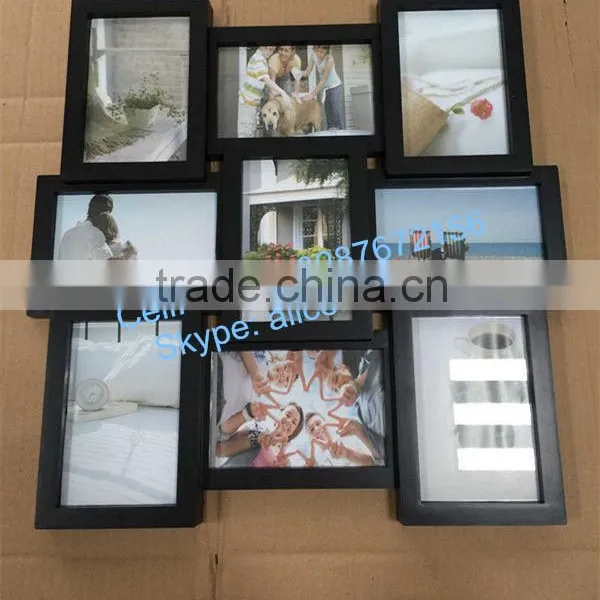 Wholesale Handmade 9 Openings Wood MDF Collage Photo Frame photo-3