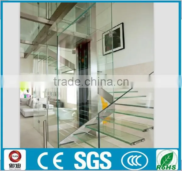 Prefab Modern Glass Straight Floating Stairs Design --YUDI photo-2