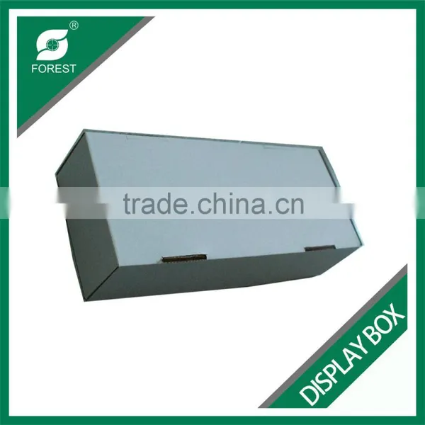 PLAIN WHITE CORRUGATED DISPLAY BOXES TWO BOTTLES VODKA WINE PACKING CARRIERS WITH PLASTIC HANDLE photo-4